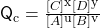   $\textsf{Q}\textsubscript{c}=\frac{[C]\textsuperscript{x}[D]\textsuperscript{y}}{[A]\textsuperscript{u}[B]\textsuperscript{v}}$ 