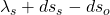 \lambda_s + ds_s - ds_o