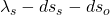 \lambda_s - ds_s- ds_o